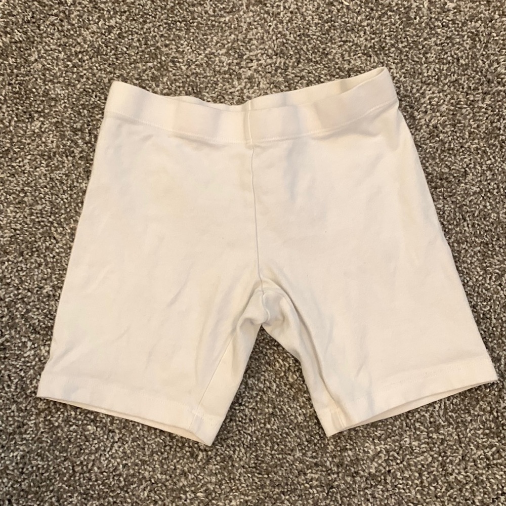 Girl’s White Biker Shorts